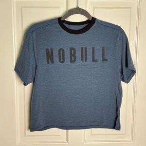 Nobull Boxy Cropped T-Shirt Short Sleeve Crewneck Blue Women Small